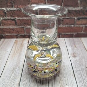 Antique Millville Glass Paperweight Spill Vase Votive Toothpick Match Stick Hold